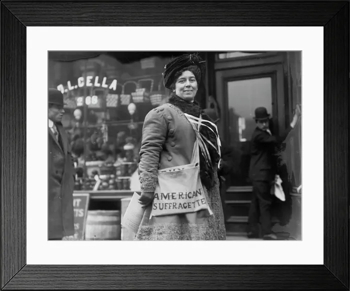 Framed Print : Mrs. H. Riordan, suffragette, New York, 1910. Creator: Bain News Service Framed Print : Mrs. H. Riordan, suffragette, New York, 1910. Creator: Bain News Service