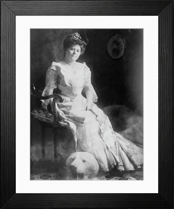 Framed Print : Mrs. Chas. W. Fairbanks seated holding fan, 1910. Creator: Bain News Service Framed Print : Mrs. Chas. W. Fairbanks seated holding fan, 1910. Creator: Bain News Service