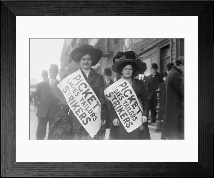 Framed Print : Strike pickets, 1910. Creator: Bain News Service Framed Print : Strike pickets, 1910. Creator: Bain News Service