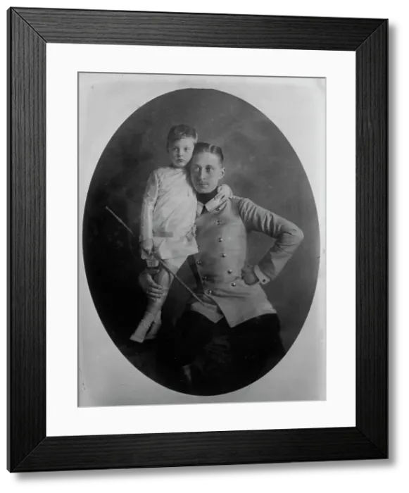 Framed Print : Crown Prince of Germany and Prince William, 1910. Creator: Bain News Service Framed Print : Crown Prince of Germany and Prince William, 1910. Creator: Bain News Service
