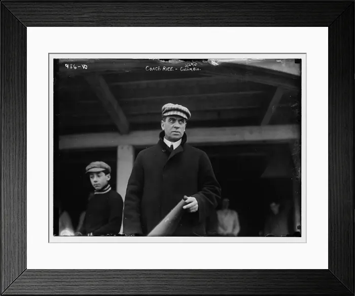 Framed Print : Coach Rice of Columbia with megaphone, 1910. Creator: Bain News Service Framed Print : Coach Rice of Columbia with megaphone, 1910. Creator: Bain News Service