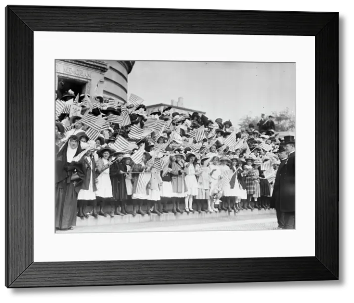 Framed Print : Greeting Cardinal Vannutelli, New York, 1910. Creator: Bain News Service Framed Print : Greeting Cardinal Vannutelli, New York, 1910. Creator: Bain News Service