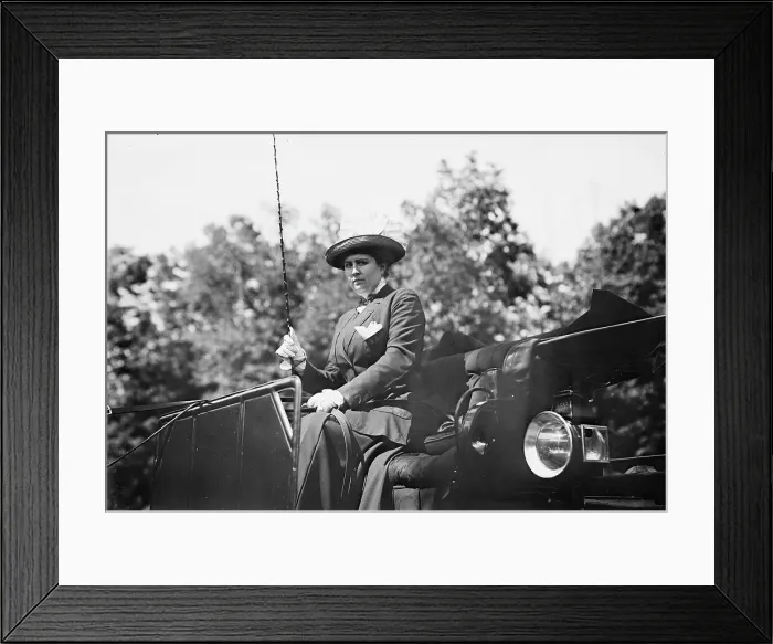 Framed Print : Mrs. J.S. Walsh, Plainfield [in buggy], between c1910 and c1915. Creator: Bain News Service
