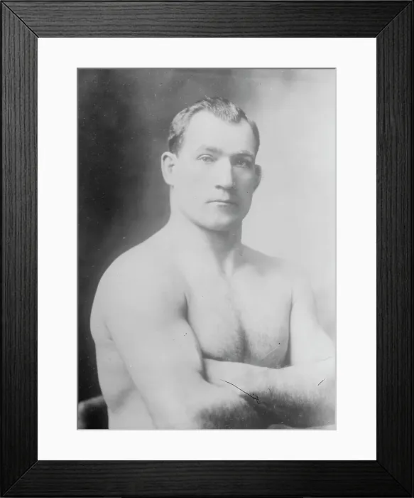 Framed Print : Tom Sharkey without shirt, 1910. Creator: Bain News Service Framed Print : Tom Sharkey without shirt, 1910. Creator: Bain News Service