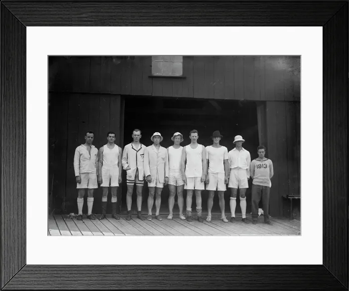 Framed Print : Harvard Varsity, 1911, between 1910 and 1915. Creator: Bain News Service Framed Print : Harvard Varsity, 1911, between 1910 and 1915. Creator: Bain News Service