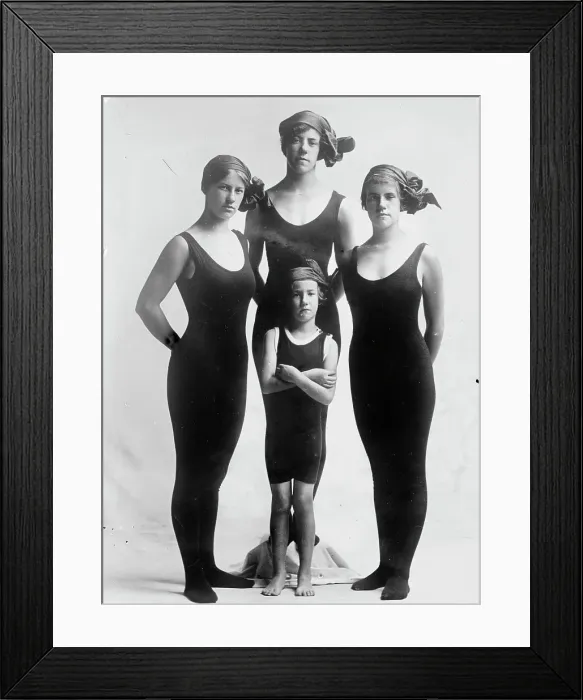 Framed Print : The four Dew Sisters in leotards, 1913. Creators: Bain News Service, George Graham Bain Framed Print : The four Dew Sisters in leotards, 1913. Creators: Bain News Service, George Graham Bain
