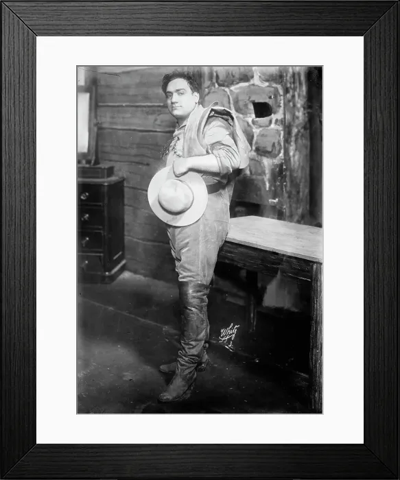 Framed Print : Caruso as Johnson, White, NY, 1910. Creator: Bain News Service Framed Print : Caruso as Johnson, White, NY, 1910. Creator: Bain News Service