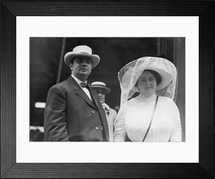 Framed Print : Judge Rosalsky and wife, 1912. Creator: Bain News Service Framed Print : Judge Rosalsky and wife, 1912. Creator: Bain News Service