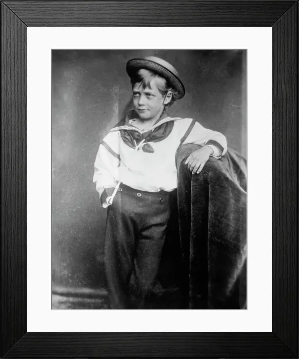 Framed Print : King George as young boy, 1870, 1911. Creator: Bain News Service Framed Print : King George as young boy, 1870, 1911. Creator: Bain News Service