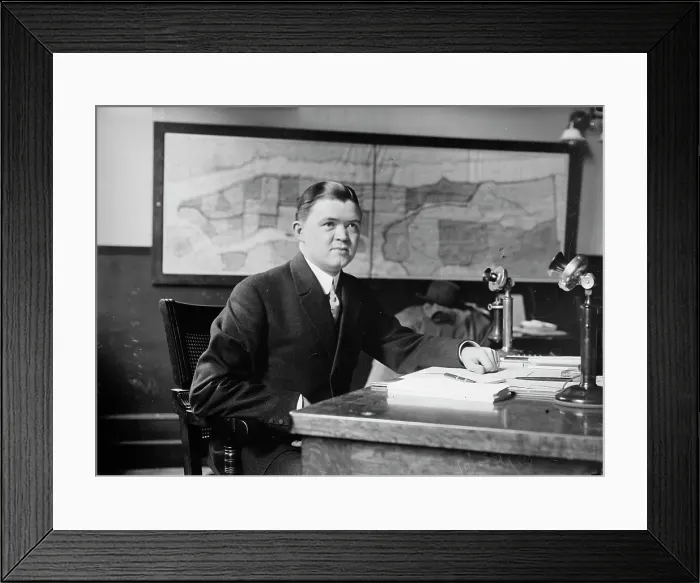 Framed Print : Clement Driscoll seated at desk, 1910. Creator: Bain News Service Framed Print : Clement Driscoll seated at desk, 1910. Creator: Bain News Service