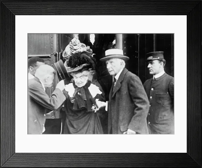 Framed Print : J.D. Rockefeller and wife, 1911. Creator: Bain News Service Framed Print : J.D. Rockefeller and wife, 1911. Creator: Bain News Service