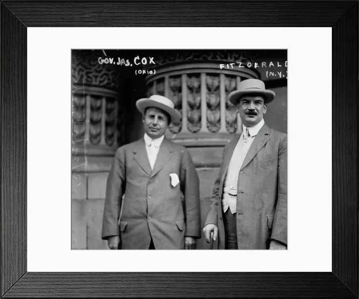 Framed Print : Gov. Jas. Cox (Ohio) and Fitzgerald (NY), 1913. Creator: Bain News Service Framed Print : Gov. Jas. Cox (Ohio) and Fitzgerald (NY), 1913. Creator: Bain News Service