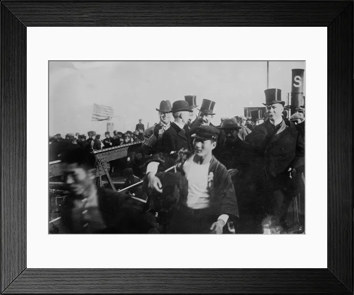 Framed Print : Japan - C.B. Bryan arrives in Yokohama, 1911. Creator: Bain News Service