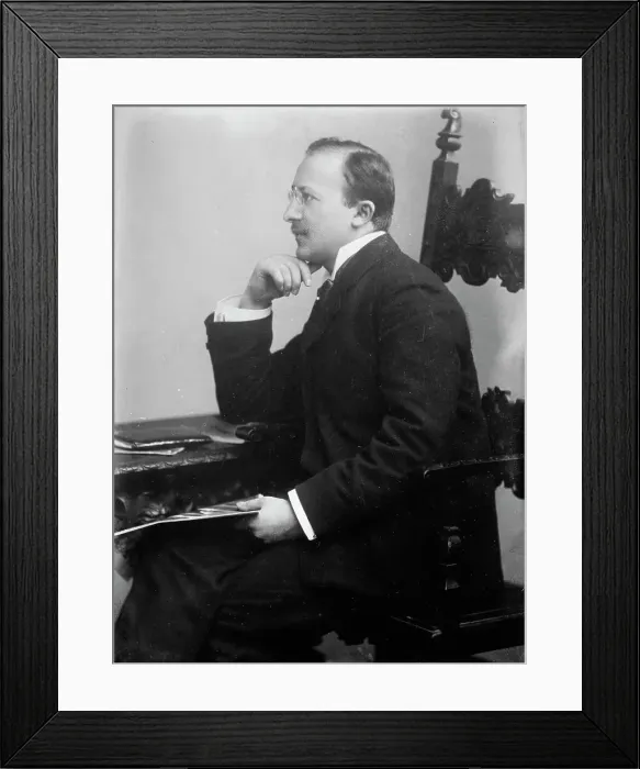 Framed Print : Dr. Franz Nagelschmidt seated at desk, 1910. Creator: Bain News Service Framed Print : Dr. Franz Nagelschmidt seated at desk, 1910. Creator: Bain News Service