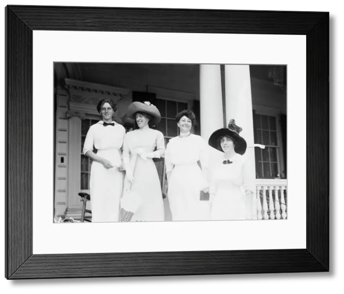 Framed Print : Jessie Wilson, Margaret Wilson, Mrs. Woodrow Wilson, Eleanor Randolph Wilson, 1912. Creator: Bain News Service Framed Print : Jessie Wilson, Margaret Wilson, Mrs. Woodrow Wilson, Eleanor Randolph Wilson, 1912. Creator: Bain News Service