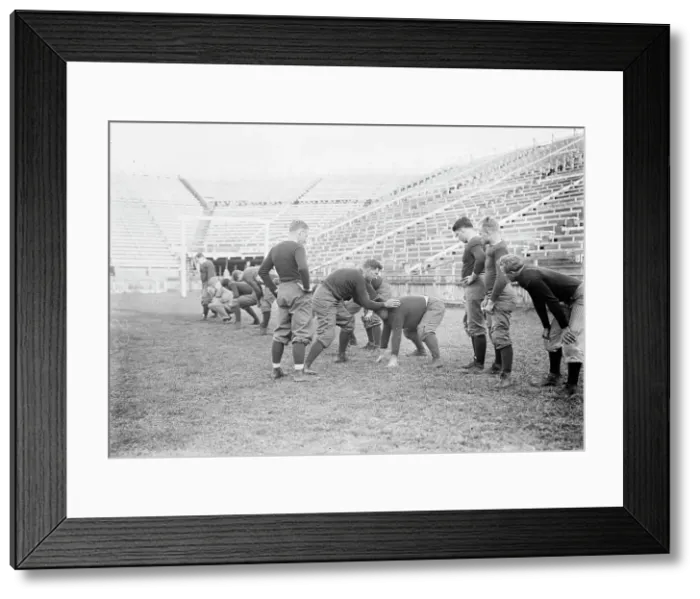 Framed Print : Sanford Trying out men for Centre, Yale, between c1910 and c1915. Creator: Bain News Service Framed Print : Sanford Trying out men for Centre, Yale, between c1910 and c1915. Creator: Bain News Service