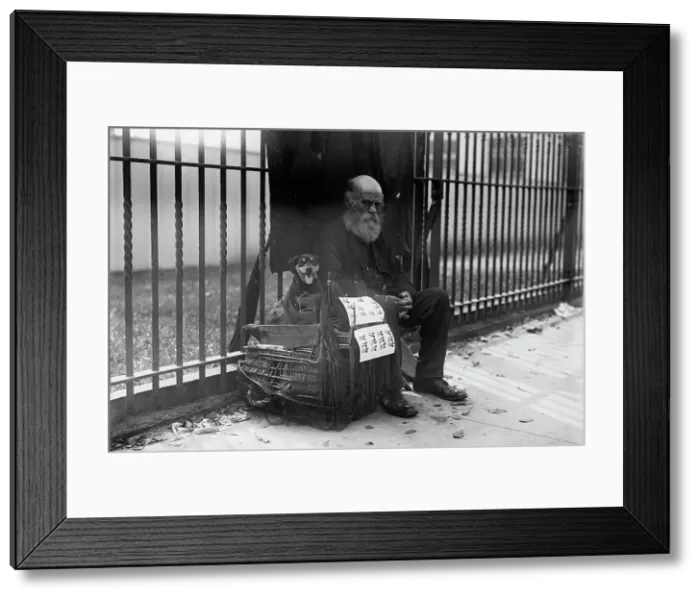 Framed Print : Beggar, Hoboken, between c1910 and c1915. Creator: Bain News Service Framed Print : Beggar, Hoboken, between c1910 and c1915. Creator: Bain News Service