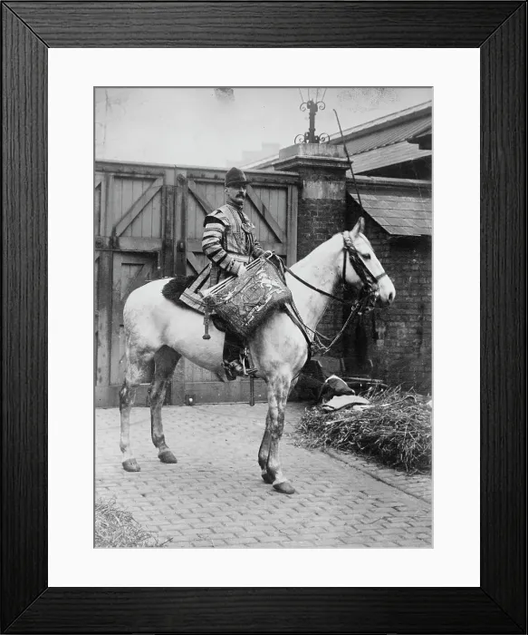 Framed Print : Mounted Trumpeter, Household Infantry, London, between c1910 and c1915. Creator: Bain News Service Framed Print : Mounted Trumpeter, Household Infantry, London, between c1910 and c1915. Creator: Bain News Service