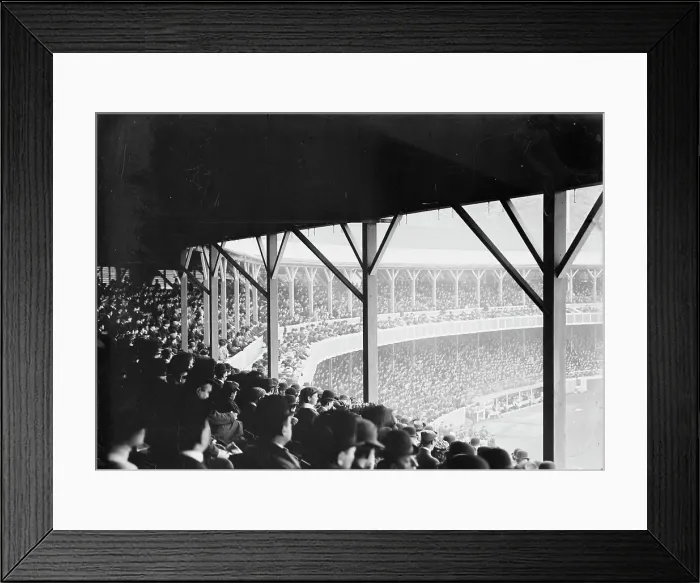 Framed Print : Game between Boston NL and New York NL at Polo Grounds (baseball), 1910. Creator: Bain News Service