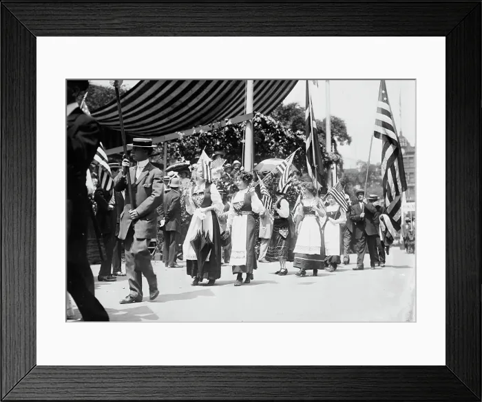 Framed Print : Sweden in N.Y. 4th July Parade, between c1910 and c1915. Creator: Bain News Service Framed Print : Sweden in N.Y. 4th July Parade, between c1910 and c1915. Creator: Bain News Service