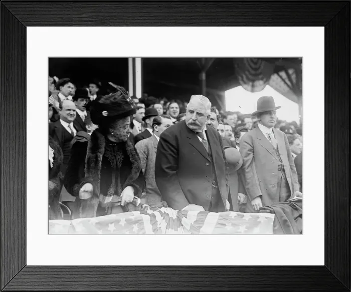 Framed Print : Former Police Chief Devery opening American League Park, 1910. Creator: Bain News Service Framed Print : Former Police Chief Devery opening American League Park, 1910. Creator: Bain News Service