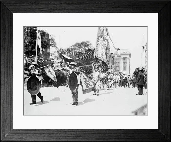 Framed Print : China in N.Y. 4th of July Parade, 1911. Creator: Bain News Service Framed Print : China in N.Y. 4th of July Parade, 1911. Creator: Bain News Service