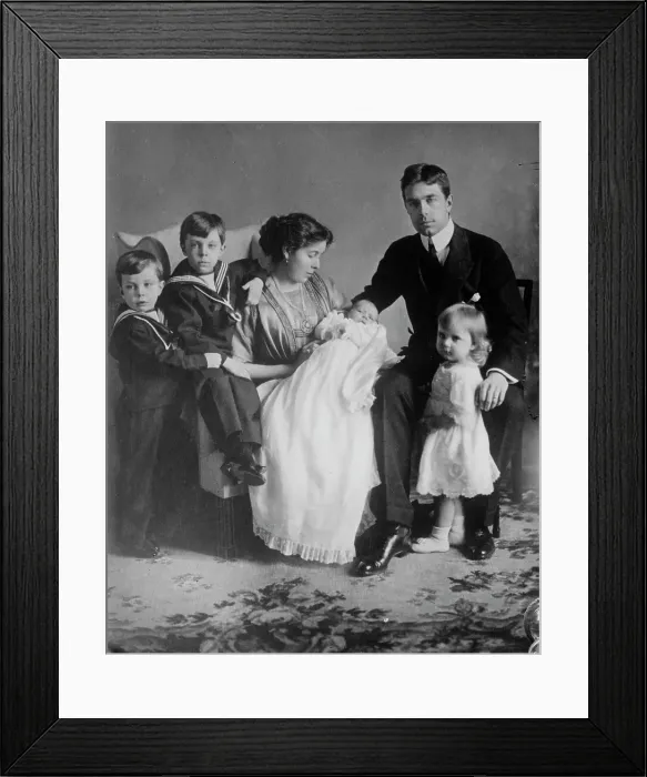 Framed Print : Crown Prince of Sweden and family, 1912. Creator: Bain News Service Framed Print : Crown Prince of Sweden and family, 1912. Creator: Bain News Service