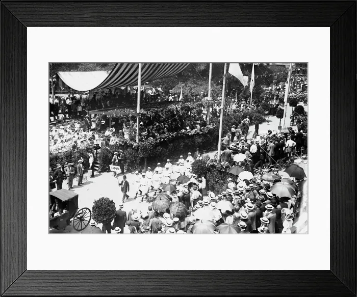 Framed Print : Japan (Waseda Ball Team) in N.Y. 4th of July Parade, 1911. Creator: Bain News Service Framed Print : Japan (Waseda Ball Team) in N.Y. 4th of July Parade, 1911. Creator: Bain News Service