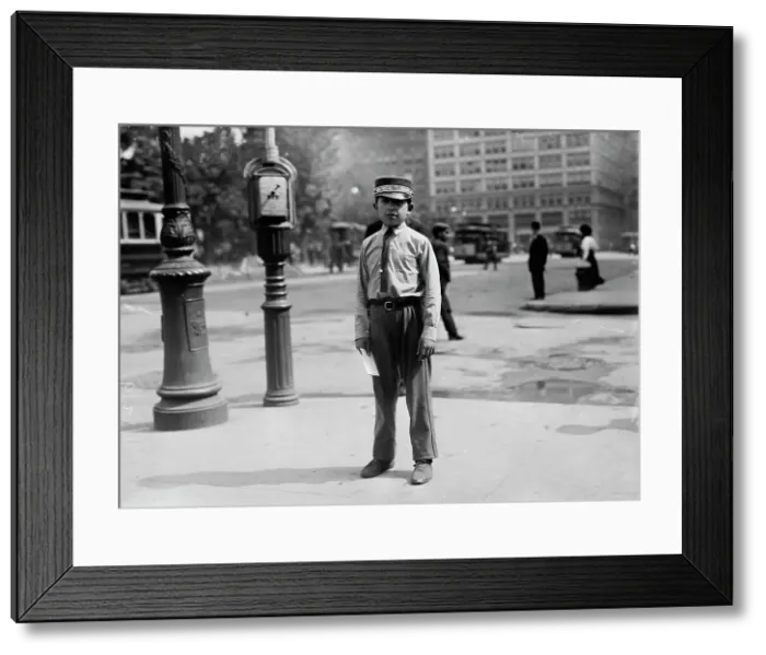 Framed Print : Postal Tel. Co. Summer Uniform, between c1910 and c1915. Creator: Bain News Service Framed Print : Postal Tel. Co. Summer Uniform, between c1910 and c1915. Creator: Bain News Service