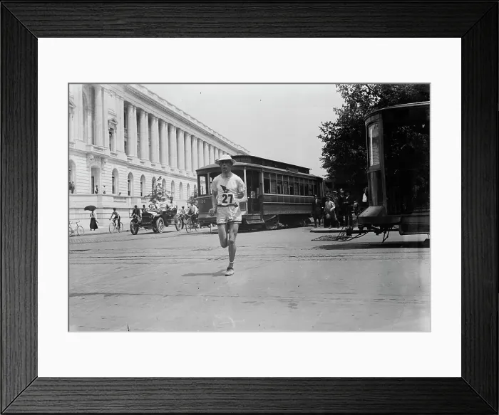 Framed Print : Elphinstone Winning Washington marathon, 1911. Creator: Bain News Service Framed Print : Elphinstone Winning Washington marathon, 1911. Creator: Bain News Service