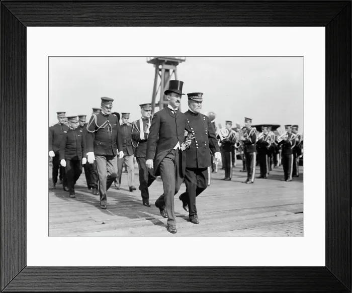 Framed Print : Sec'y Stimson & Gen. Grant, Lawn Party, Gov's Island, 1911. Creator: Bain News Service Framed Print : Sec'y Stimson & Gen. Grant, Lawn Party, Gov's Island, 1911. Creator: Bain News Service