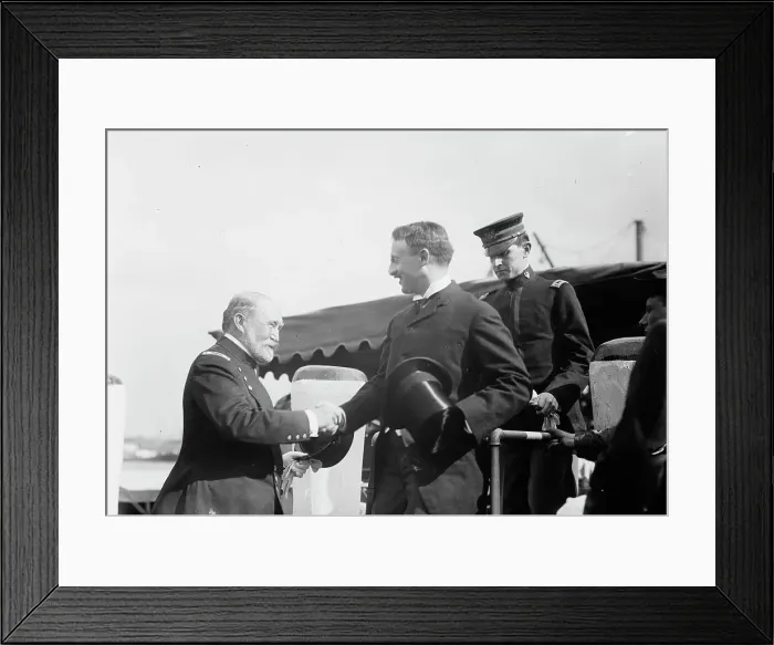 Framed Print : Gen. F.D. Grant; Sec'y Stimson, 1911. Creator: Bain News Service Framed Print : Gen. F.D. Grant; Sec'y Stimson, 1911. Creator: Bain News Service