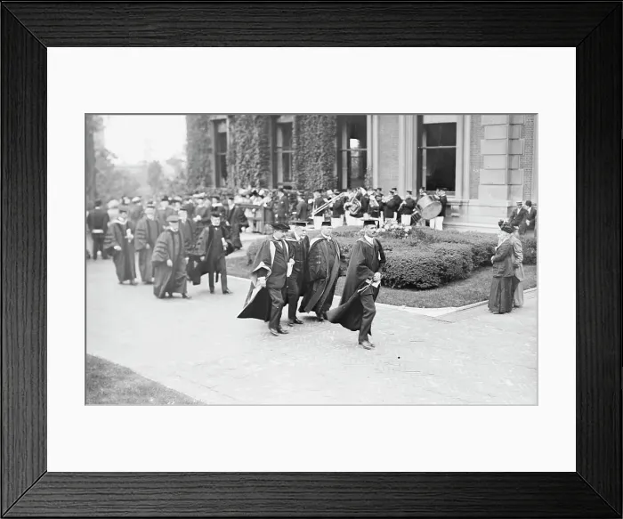 Framed Print : Cornerstone laying 6 / 7 / 11; N.M. Butler; Seth Low, 1911. Creator: Bain News Service Framed Print : Cornerstone laying 6 / 7 / 11; N.M. Butler; Seth Low, 1911. Creator: Bain News Service