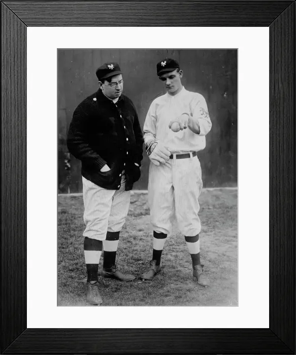 Framed Print : Libe Washburn with Rube Marquard, New York, NL (baseball), 1911. Creator: Bain News Service Framed Print : Libe Washburn with Rube Marquard, New York, NL (baseball), 1911. Creator: Bain News Service