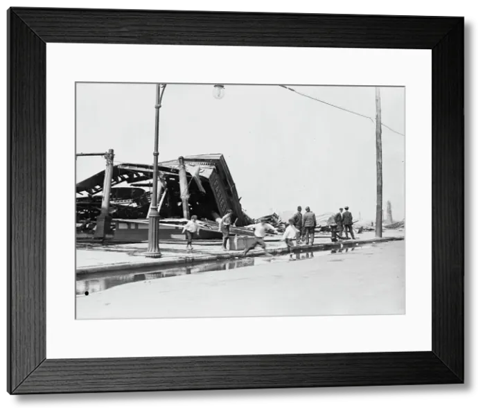 Framed Print : Fire at Coney Island, 1911. Creator: Bain News Service Framed Print : Fire at Coney Island, 1911. Creator: Bain News Service