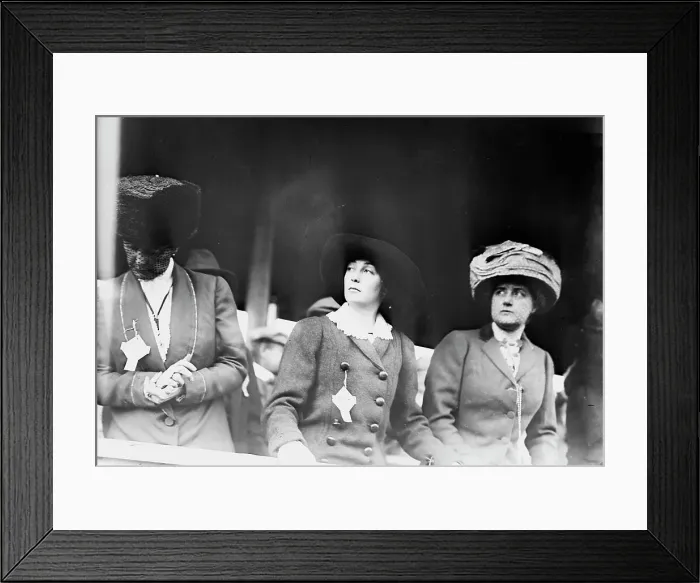 Framed Print : Vanderbilt Race 1910 Miss Bird and Mrs. Thomas Hitchcock, 1910. Creator: Bain News Service Framed Print : Vanderbilt Race 1910 Miss Bird and Mrs. Thomas Hitchcock, 1910. Creator: Bain News Service