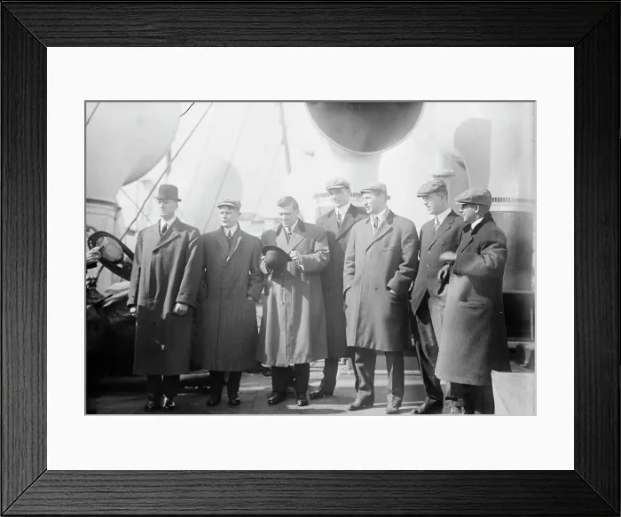 Framed Print : Jake Daubert, Josh Devore, Larry Doyle, Rube Marquard, Art Devlin, Fred Merkle...(baseball), 1911. Creator: Bain News Service