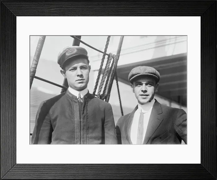 Framed Print : H. Benson & C. Krauter, wireless men on Merida & Princess Anne, between c1910 and c1915. Creator: Bain News Service Framed Print : H. Benson & C. Krauter, wireless men on Merida & Princess Anne, between c1910 and c1915. Creator: Bain News Service