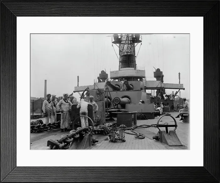 Framed Print : Turrets on UTAH [ship], 1911. Creator: Bain News Service