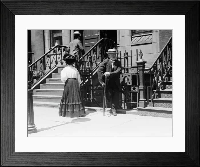 Framed Print : Cripple going to pray at St. Anne relic, between c1910 and c1915. Creator: Bain News Service Framed Print : Cripple going to pray at St. Anne relic, between c1910 and c1915. Creator: Bain News Service