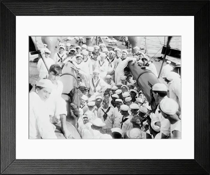 Framed Print : Kangaroo court martial on USS Seattle, between c1910 and c1915. Creator: Bain News Service Framed Print : Kangaroo court martial on USS Seattle, between c1910 and c1915. Creator: Bain News Service