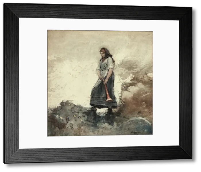 Framed Print : Daughter of the Coast Guard, 1881. Creator: Winslow Homer Framed Print : Daughter of the Coast Guard, 1881. Creator: Winslow Homer