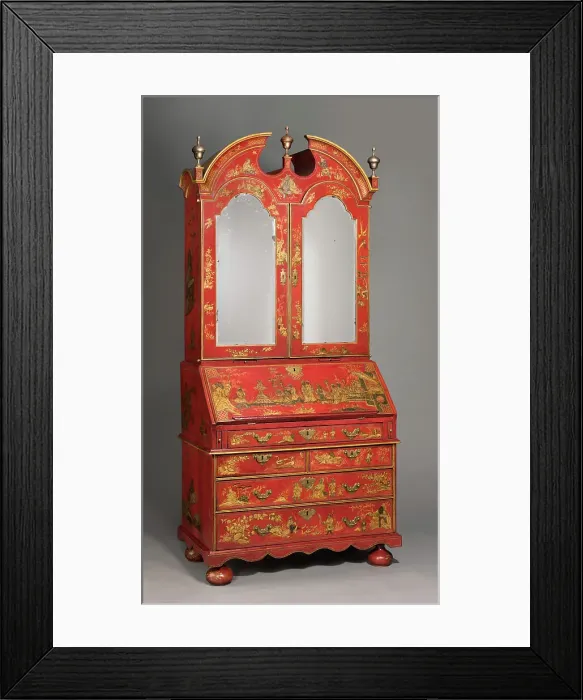 Framed Print : Japanned Bureau Cabinet, c1720. Creator: Unknown Framed Print : Japanned Bureau Cabinet, c1720. Creator: Unknown