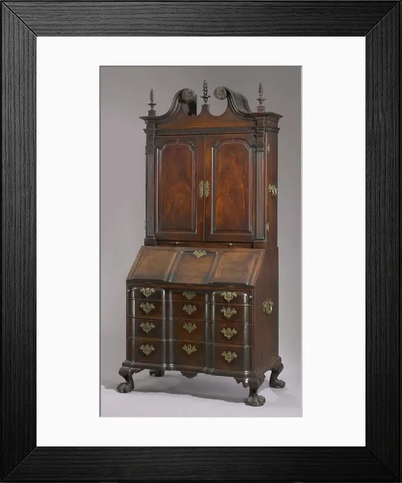 Framed Print : Desk And Bookcase, c1770. Creator: Unknown Framed Print : Desk And Bookcase, c1770. Creator: Unknown