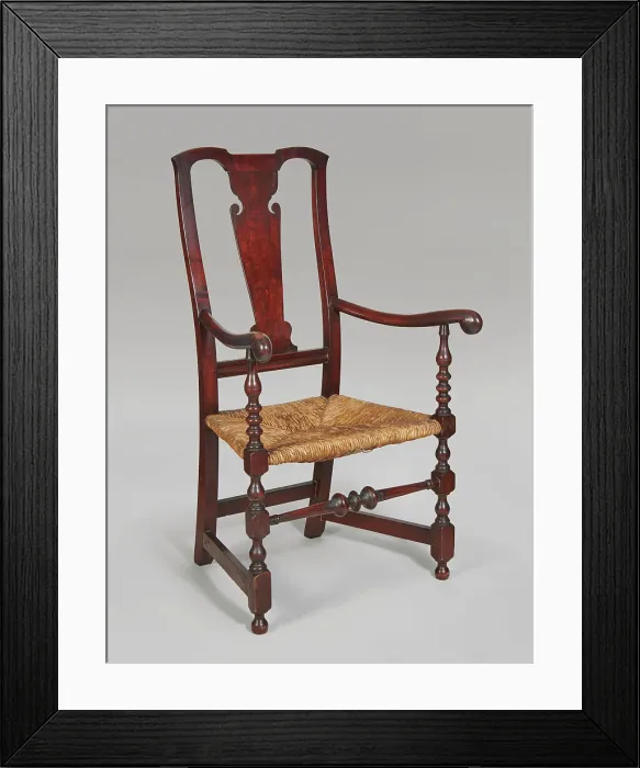 Framed Print : Queen Anne Transitional Armchair, c1750-80. Creator: Unknown Framed Print : Queen Anne Transitional Armchair, c1750-80. Creator: Unknown