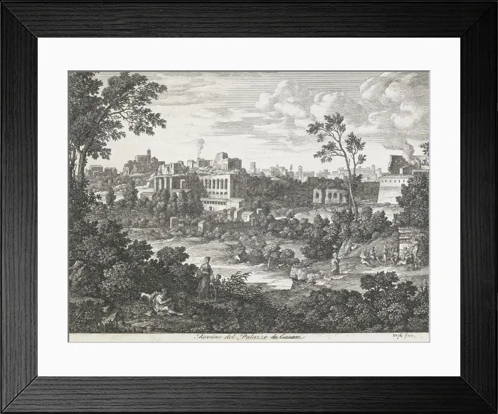 Framed Print : Die Römischen Ansichten (Views of Rome) / Rovine del Palazzo de Cesari, 1810. Creator: Joseph Anton Koch Framed Print : Die Römischen Ansichten (Views of Rome) / Rovine del Palazzo de Cesari, 1810. Creator: Joseph Anton Koch