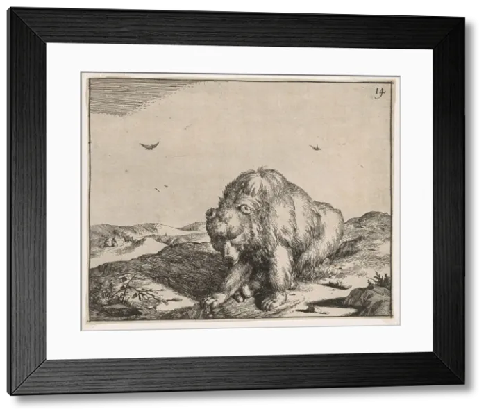 Framed Print : The set of the bears. Untitled plate 14, 1664. Creator: Marcus de Bye Framed Print : The set of the bears. Untitled plate 14, 1664. Creator: Marcus de Bye