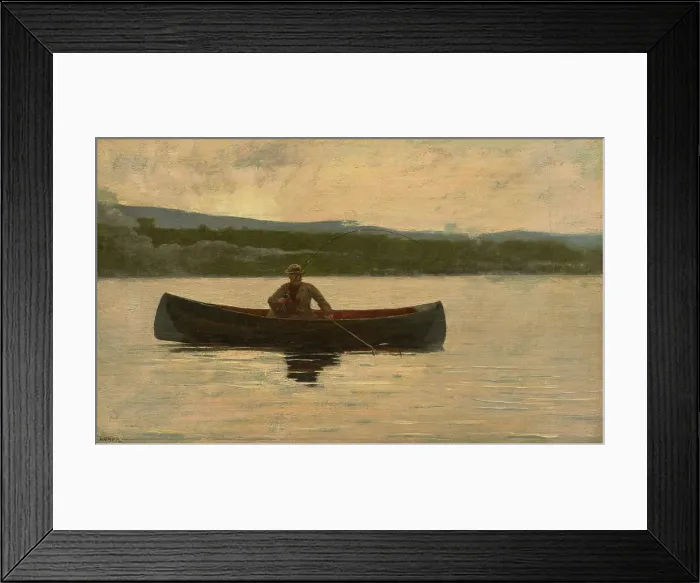 Framed Print : Playing A Fish, 1875, Reworked in 1890s. Creator: Winslow Homer Framed Print : Playing A Fish, 1875, Reworked in 1890s. Creator: Winslow Homer