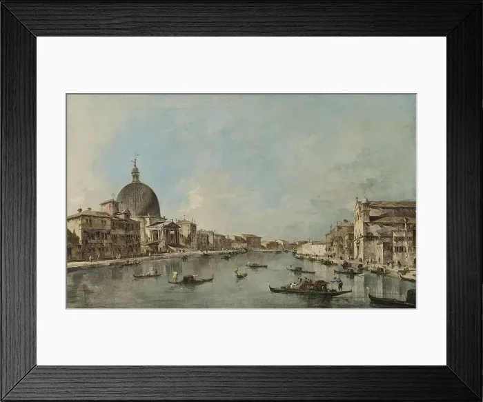 Framed Print : The Grand Canal with San Simeone Piccolo and Santa Lucia, 1780. Creator: Francesco Guardi Framed Print : The Grand Canal with San Simeone Piccolo and Santa Lucia, 1780. Creator: Francesco Guardi