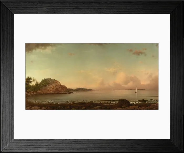 Framed Print : Singing Beach, Manchester, 1862. Creator: Martin Johnson Heade Framed Print : Singing Beach, Manchester, 1862. Creator: Martin Johnson Heade
